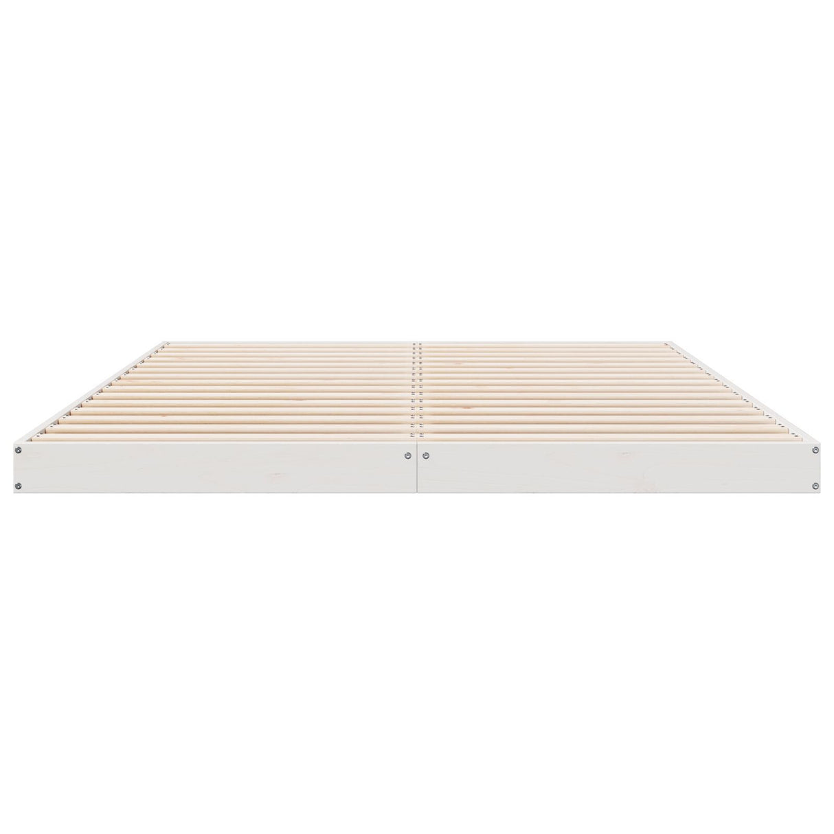 Floor Bed Frame White 140X210 Cm Solid Wood Pine