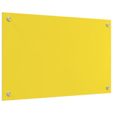 Kitchen Backsplash In Yellow - 80X50X0.6 Cm Tempered Glass