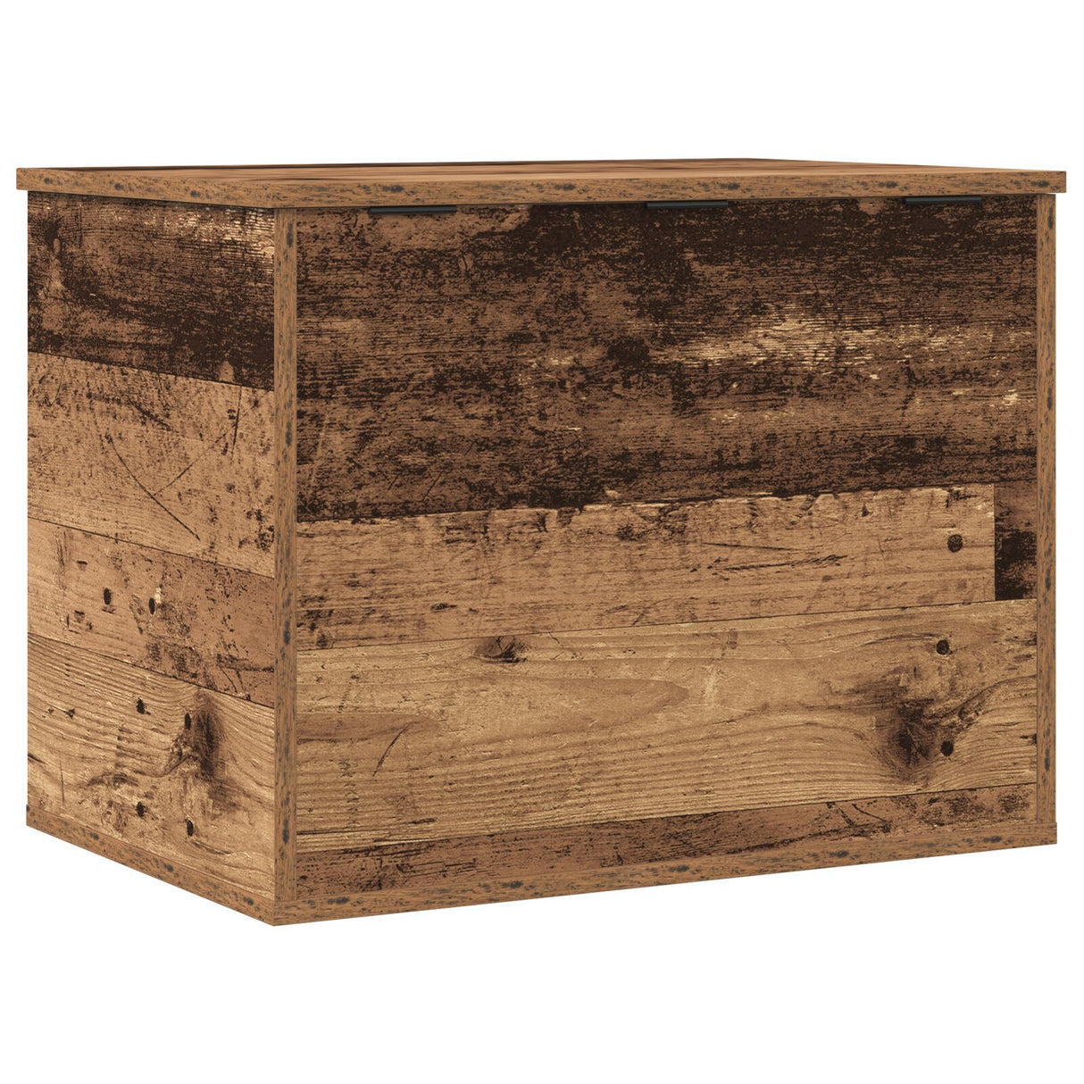 Storage Box With Lid Old Wood 60X42X46 Cm Engineered Wood