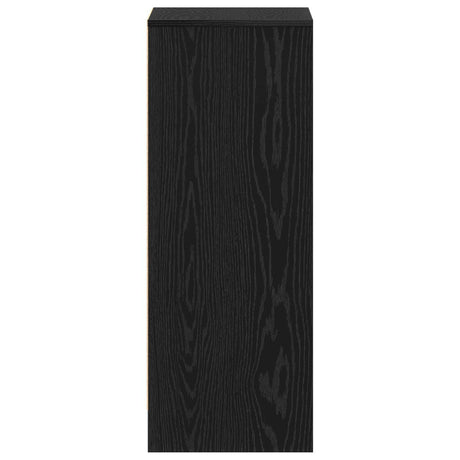 Shoe Cabinet In Black Oak, 60X35X92 Cm, Made Of Engineered Wood