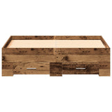 Bed Frame With Drawers Old Wood 120X200 Cm Engineered Wood