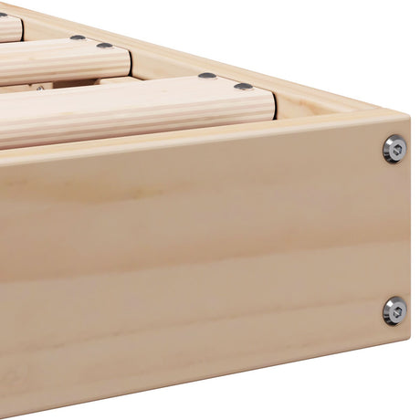 Floor Bed Frame 200X220 Cm Solid Wood Pine