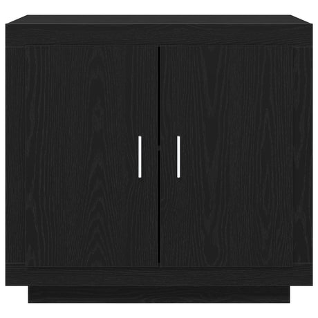 Sideboard Black Oak 80X40X75 Cm Engineered Wood