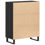 Sideboard Black Oak 69,5X34X90 Cm Engineered Wood
