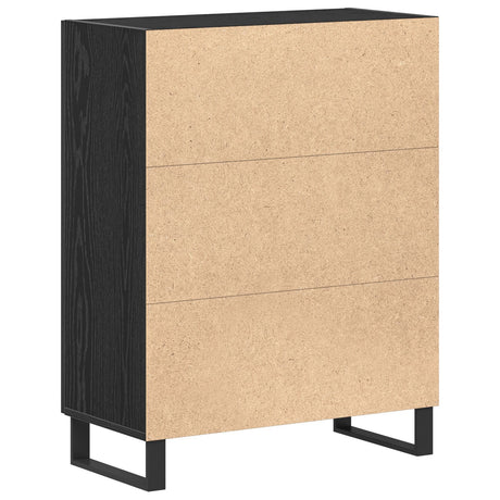 Sideboard Black Oak 69,5X34X90 Cm Engineered Wood