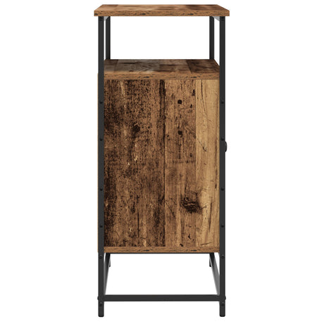 Sideboard Old Wood 69X35X80 Cm Engineered Wood And Steel