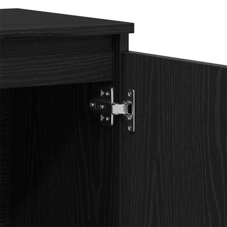 Black Oak Sideboard - 101X35X60 Cm - Made Of Engineered Wood