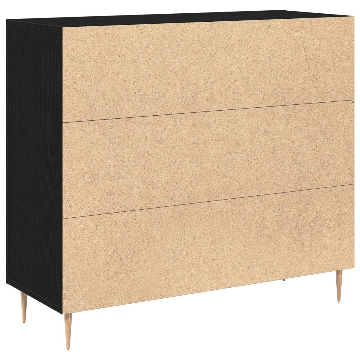 Black Oak Sideboard 90X34X80 Cm Made Of Engineered Wood
