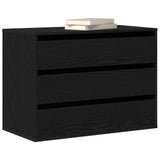 Corner Chest Of Drawers Black Oak 80X41X58 Cm Engineered Wood
