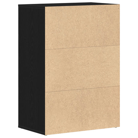 Shoe Cabinet - Black Oak, 60X35X84 Cm, Made Of Engineered Wood