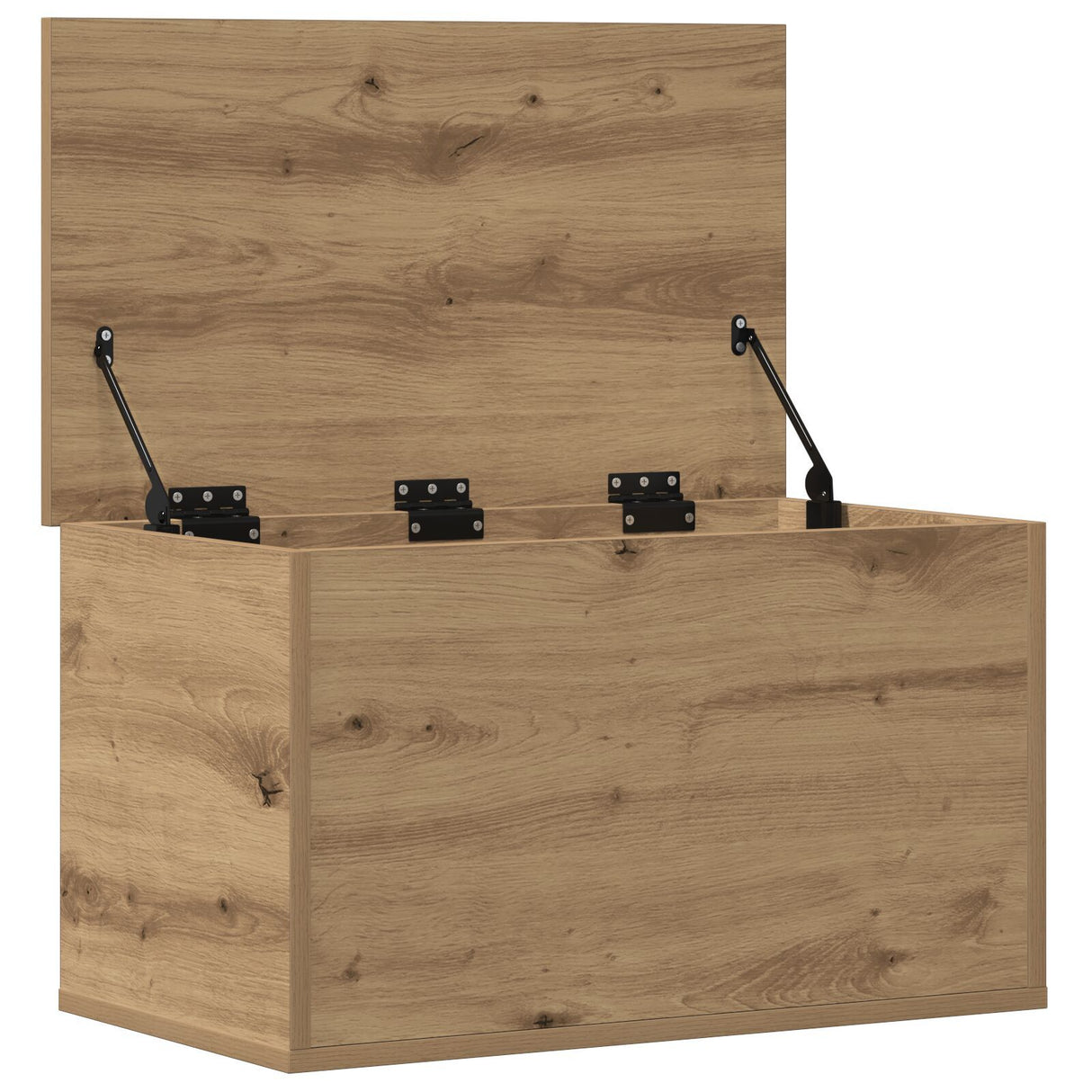Storage Box With Lid Artisan Oak 60X35X35 Cm Engineered Wood