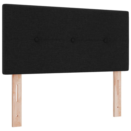 Box Spring Bed With Mattress & Led Black 80X200 Cm Fabric