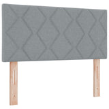 Box Spring Bed With Mattress & Led Light Grey 90X200 Cm Fabric
