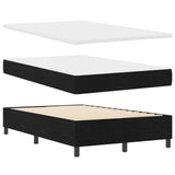 Box Spring Bed With Mattress & Led Black 120X190 Cm Fabric
