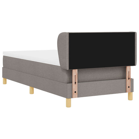 Box Spring Bed With Mattress Taupe 100X200 Cm Fabric