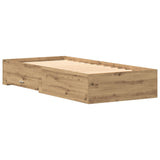 Bed Frame Artisan Oak 100X200 Cm Engineered Wood