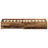 Bed Frame With Drawers Old Wood Engineered Wood 140 X 190 Cm