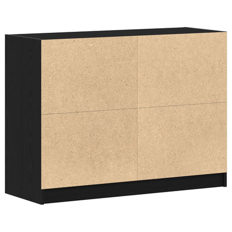 Sideboard Black Oak 102X37X75,5 Cm Engineered Wood
