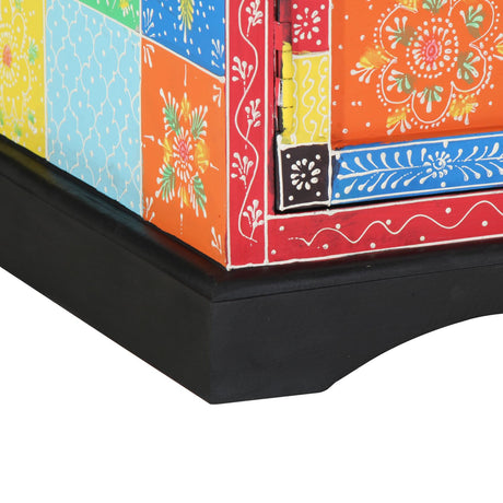 Tv Cabinet - Colorful, 100X35X50 Cm, Made From Solid Mango Wood