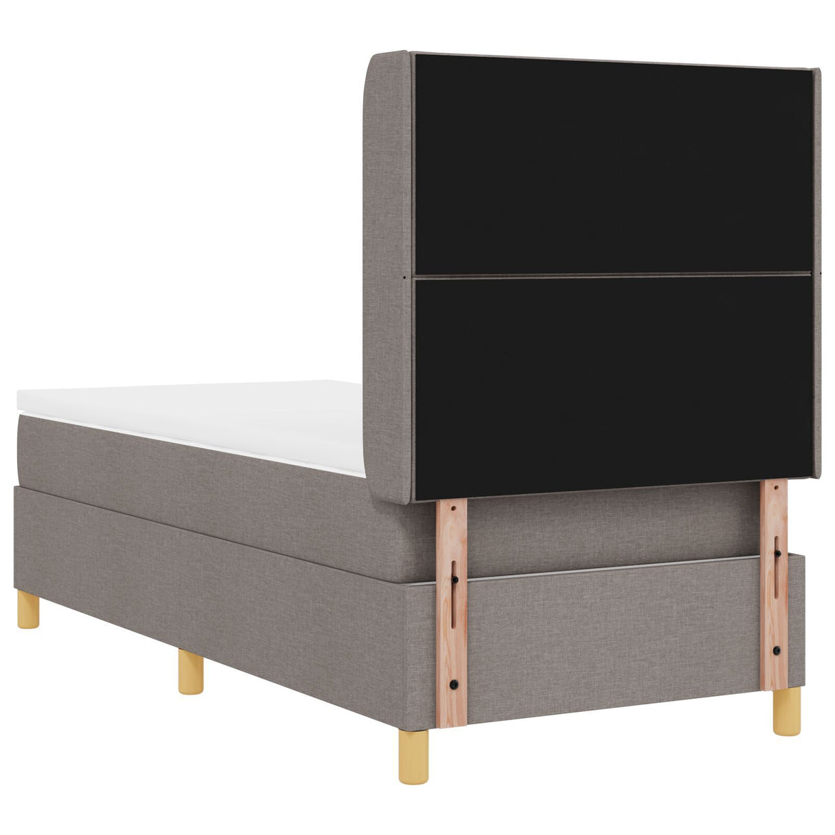 Box Spring Bed With Mattress Taupe 90X190 Cm Fabric