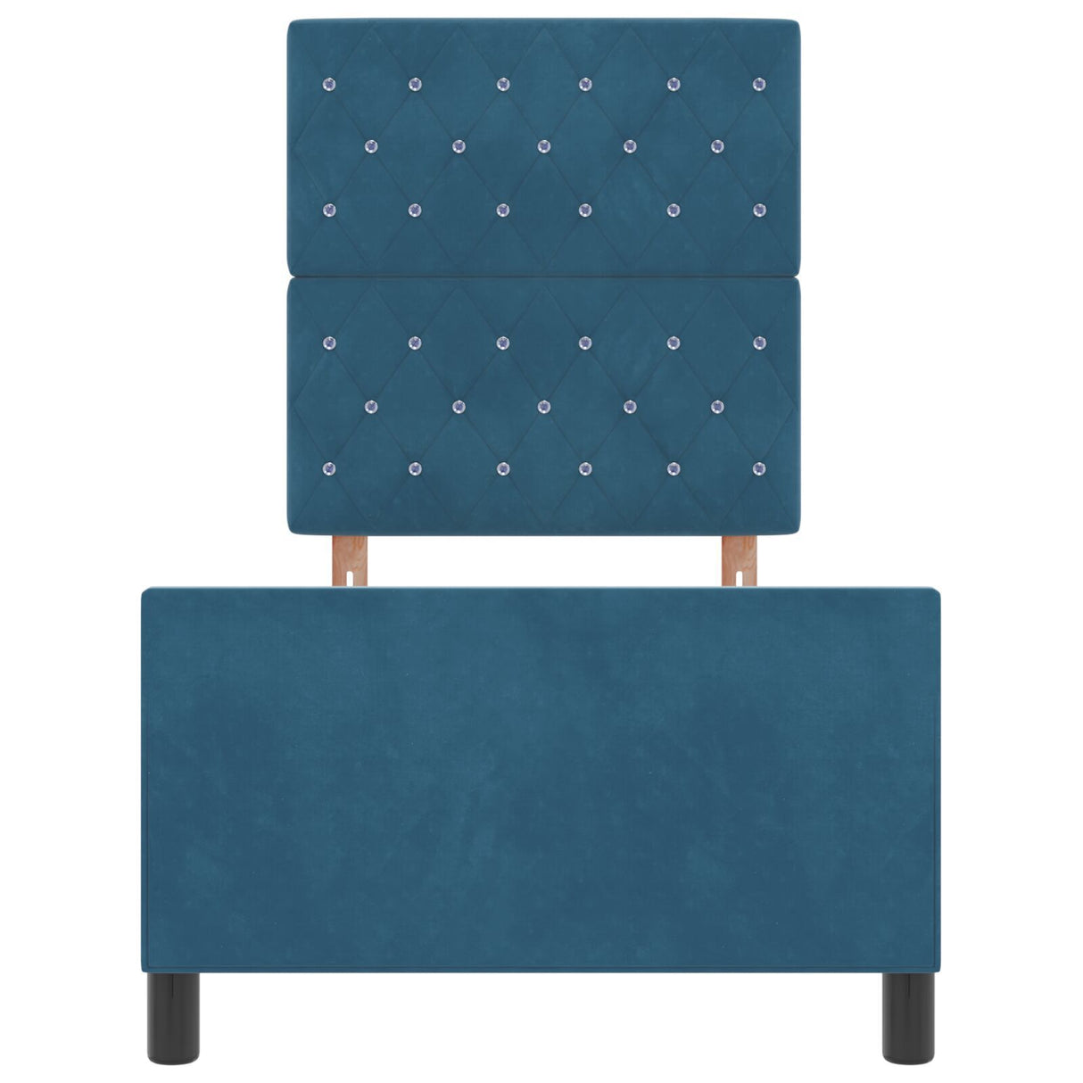 Bed Frame Dark Blue 80X200 Cm Velvet