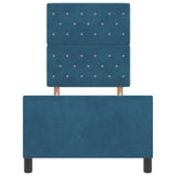 Bed Frame Dark Blue 80X200 Cm Velvet