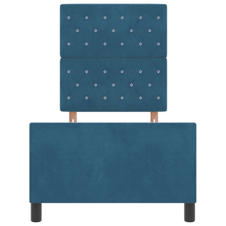 Bed Frame Dark Blue 80X200 Cm Velvet