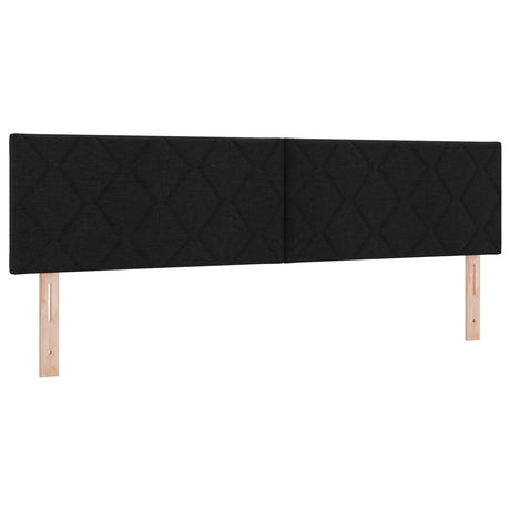 Box Spring Bed With Mattress Black 180X200 Cm Fabric
