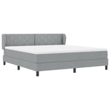 Box Spring Bed With Mattress Light Grey 180X200 Cm Fabric