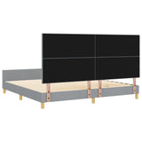 Bed Frame Light Grey 200X200 Cm Fabric