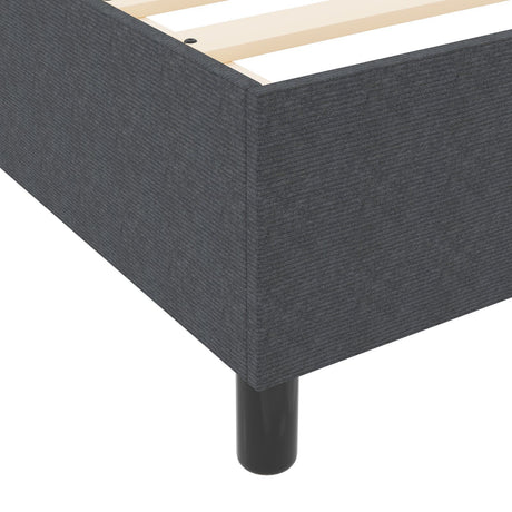 Box Spring Bed With Mattress Dark Grey 80X200 Cm Corduroy Fabric