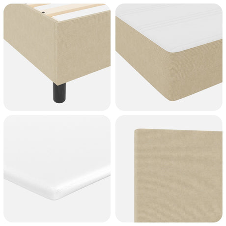 Box Spring Bed With Mattress Light Green Grey 80X200 Cm Corduroy Fabric
