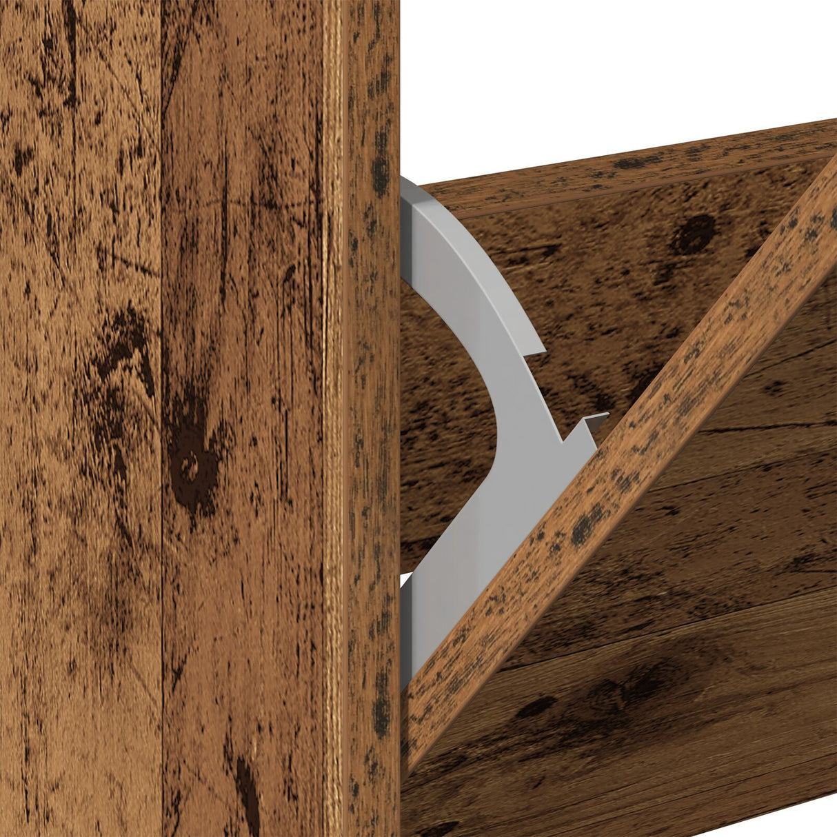 Shoe Cabinet Old Wood 80X21X125,5 Cm Engineered Wood