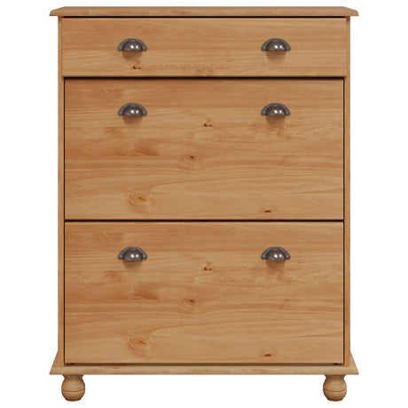 Shoe Cabinet &quot;Askim&quot; 85X35X108 Cm Solid Wood Pine