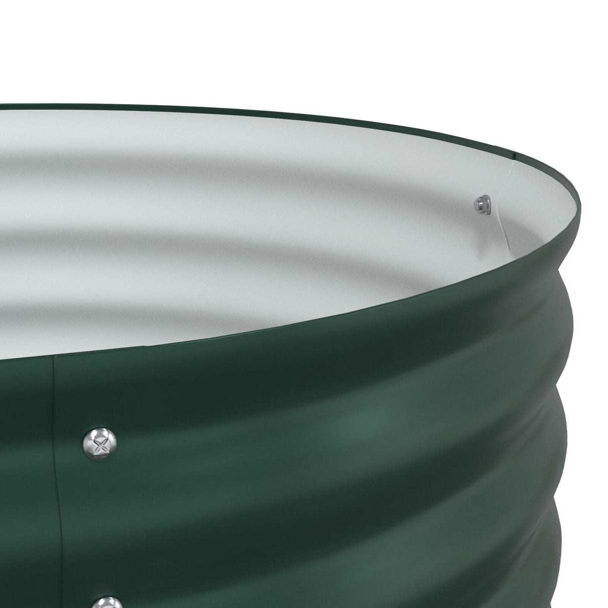 Garden Raised Bed Green 320X80X81 Cm Galvanized Steel