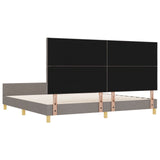 Bed Frame Taupe 200X200 Cm Fabric