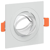 Recessed Spotlights 6 Pcs Square Gu10 White 91X91 Mm