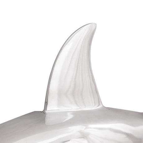 Shark Sculpture Silver 68X20X24 Cm Aluminium