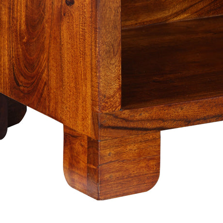 Shoe Cabinet 55X35X75 Cm Solid Wood Acacia