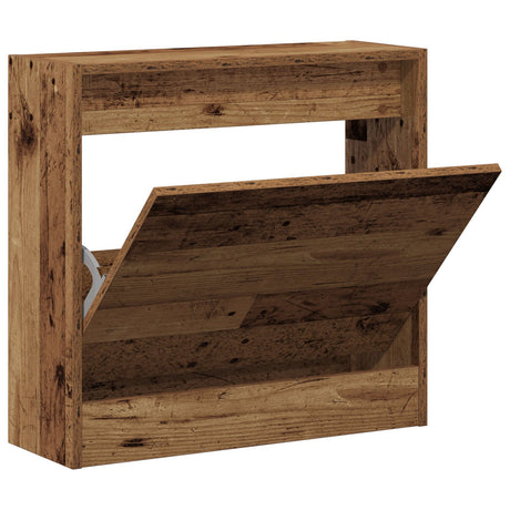 Shoe Cabinet Old Wood 60X21X57 Cm Engineered Wood