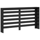 Radiator Cover Black Oak 149X20X82 Cm Engineered Wood