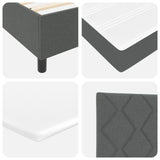 Box Spring Bed With Mattress & Led Dark Grey 100X200 Cm Fabric