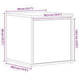 Box Drawer Black Oak 40,5X40X40 Cm Engineered Wood