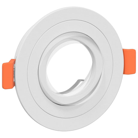 Recessed Spotlights 24 Pcs Round Gu10 White Ø91 Mm