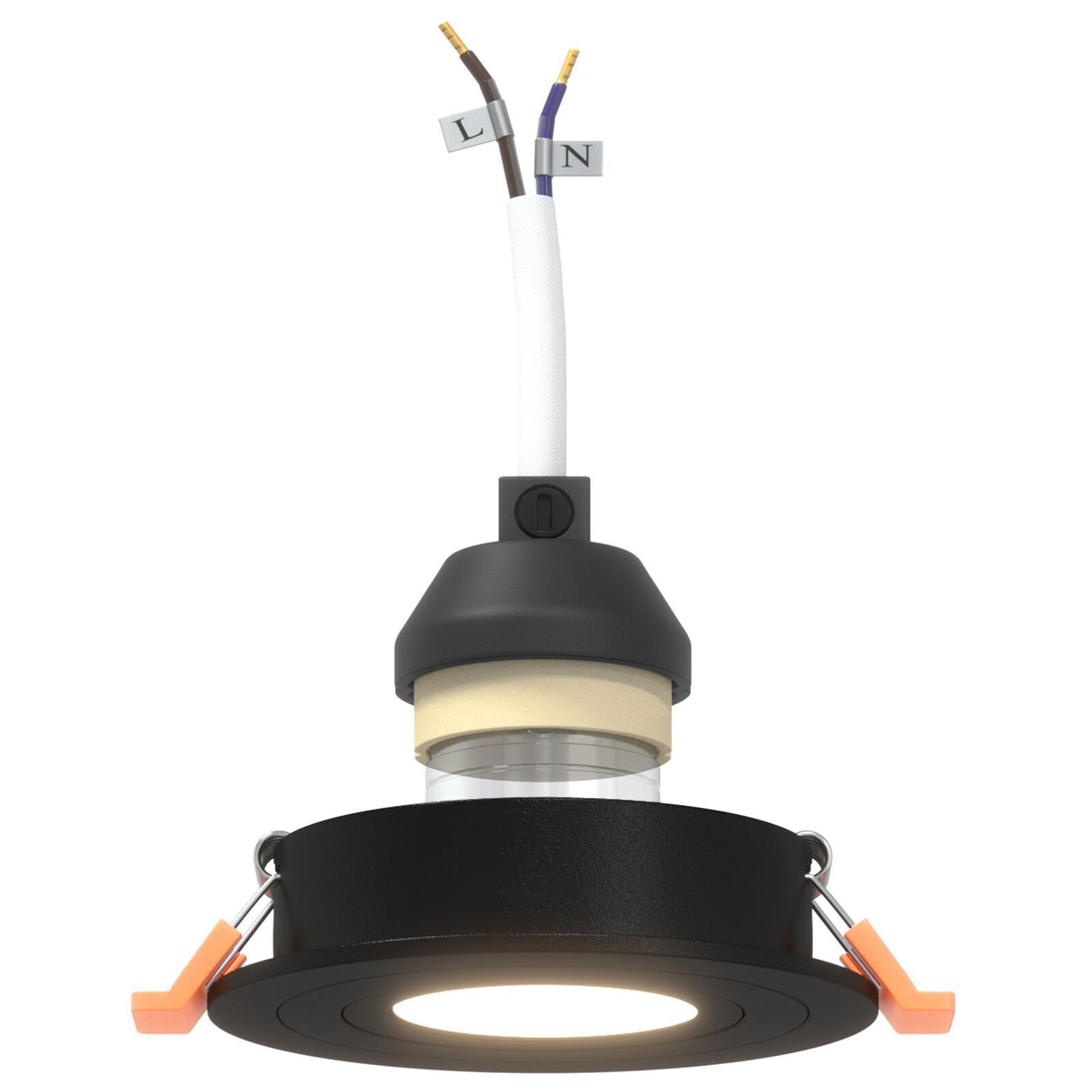 Recessed Spotlights 6 Pcs Round Gu10 Black Ø91 Mm