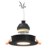 Recessed Spotlights 6 Pcs Round Gu10 Black Ø91 Mm