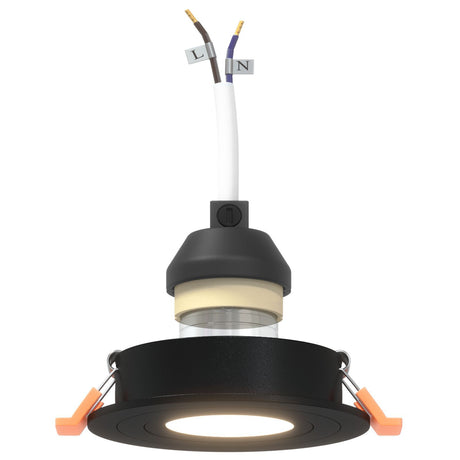 Recessed Spotlights 6 Pcs Round Gu10 Black Ø91 Mm