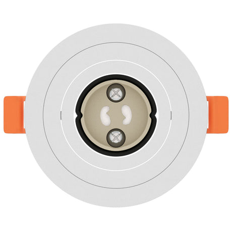 Recessed Spotlights 6 Pcs Round Gu10 White Ø91 Mm