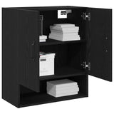 Wall Cabinet - Black Oak - 60X30X70 Cm - Made Of Engineered Wood