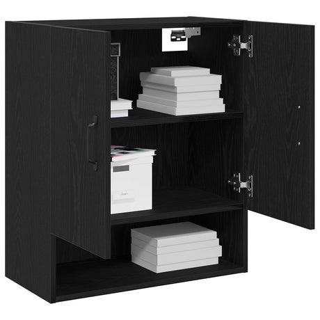 Wall Cabinet - Black Oak - 60X30X70 Cm - Made Of Engineered Wood